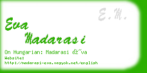 eva madarasi business card